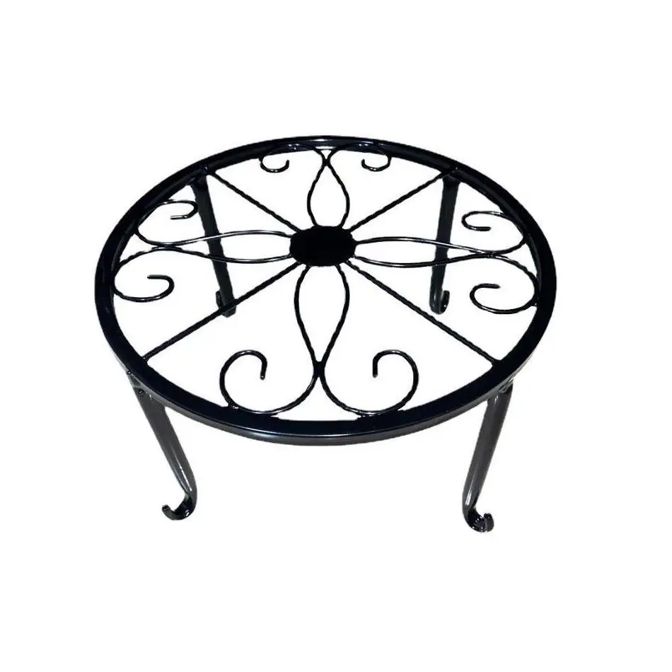 Vintage Heavy Duty Cast Iron Metal Flower Pot Holder for Indoor and Outdoor Use