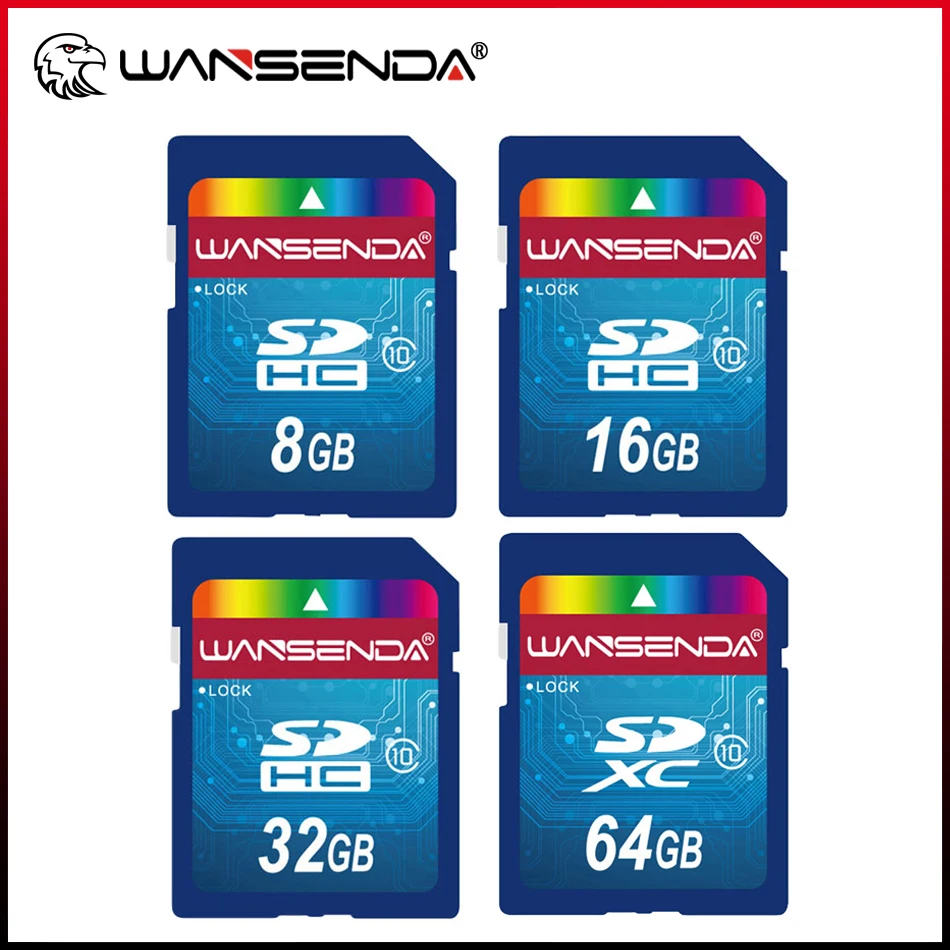 100% Capacità Reale Wansenda Sd Card 32Gb 64Gb Memory Card 16Gb 8Gb 4Gb Sdhc Sdxc Scheda Di Memoria Flash Per Fotocamera