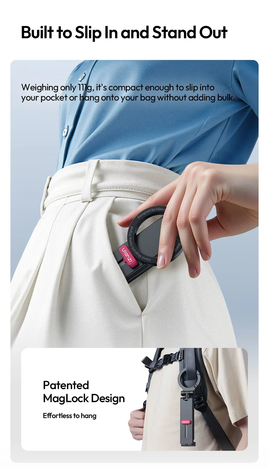 MA88 MagLock Phone Holder Mount 360° Adjustable Clamp Mount Magsafe Phone Tripod