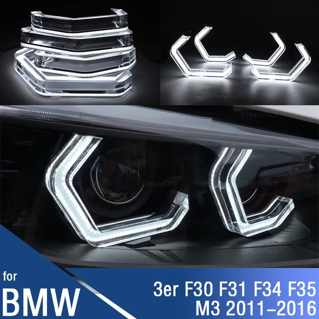 Luces LED de ojo de Ángel para coche, faros de cristal con anillo de Halo  para BMW E46, E39, E36, E38, 328i, 325i, 330i, 320i, 520i - AliExpress