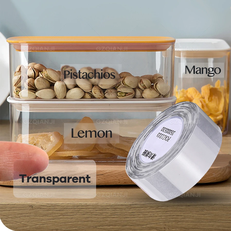 3Rolls NIIMBOT D11-H/D110-M/D101 Label Printer Sticker Household Storage Office Color Cartoon White Clear Label Paper Waterproof