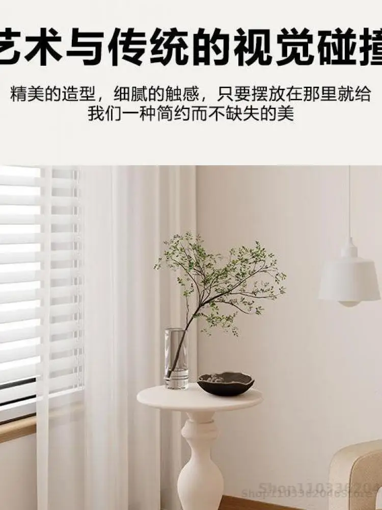 Cream Style Sofa Side Table Side Table Storage Rack Iron Small Coffee Mini Bedside Internet Popular Small Round