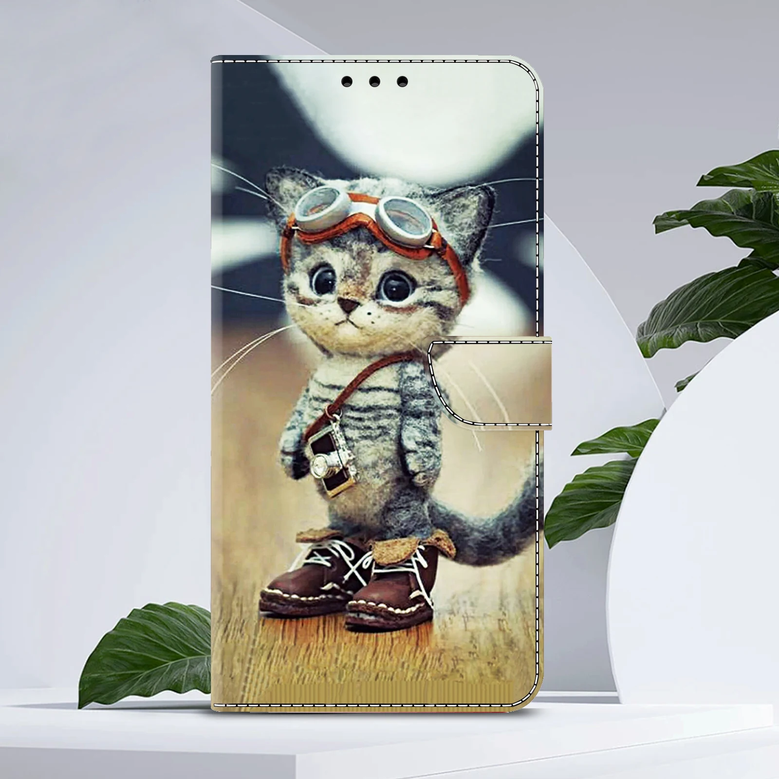 3D Magnetic Flip Leather Wallet Phone Case