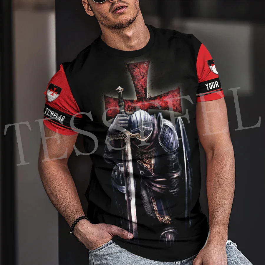 

Newest Knights Templar Tattoo Armor Jesus God Guard Cavalier 3DPrint Summer Harajuku Streetwear Short Sleeves Casual T-Shirts X3