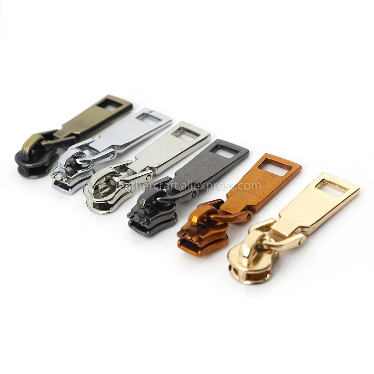 Metal 5# Zipper Sliders For Jackets Clothes Coat Head Pullers Zip Repair Kit 20Pcs DIY Bag Sewing Accessories 7 colors