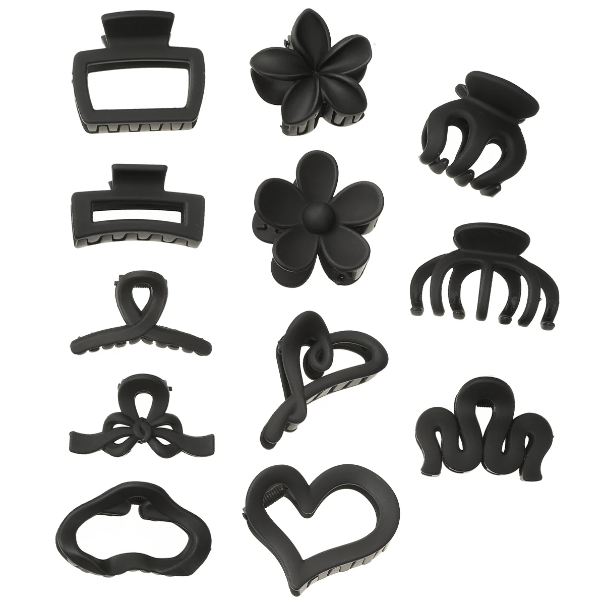 Black Small Hair Claws Girtls Cute Heart Flower Hairpin For Women Styling Korean Hairpin Crabs Fashion Hair Accessories Clmps