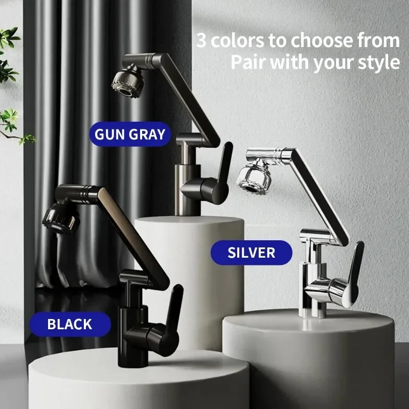 Mechanical Arm Universal Faucet Bathroom Kitchen Splashproof 360 degree swivel kitchen faucet Hot and Cold Tap Faucet Accessorie