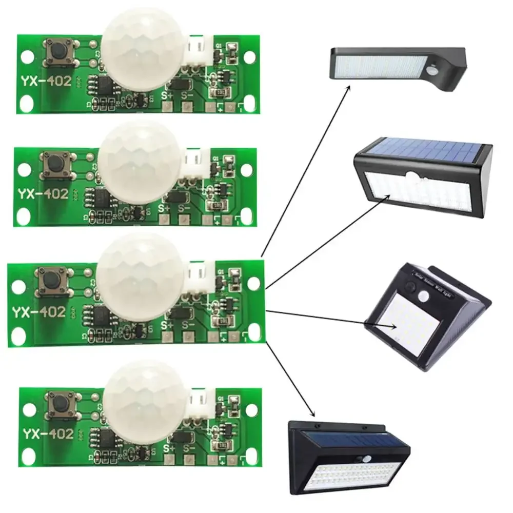 3.7V DIY 태양 램프 보드 제어 센서 야간 조명 모듈 컨트롤러 모듈 적외선 인체 유도 태양 회로 기판