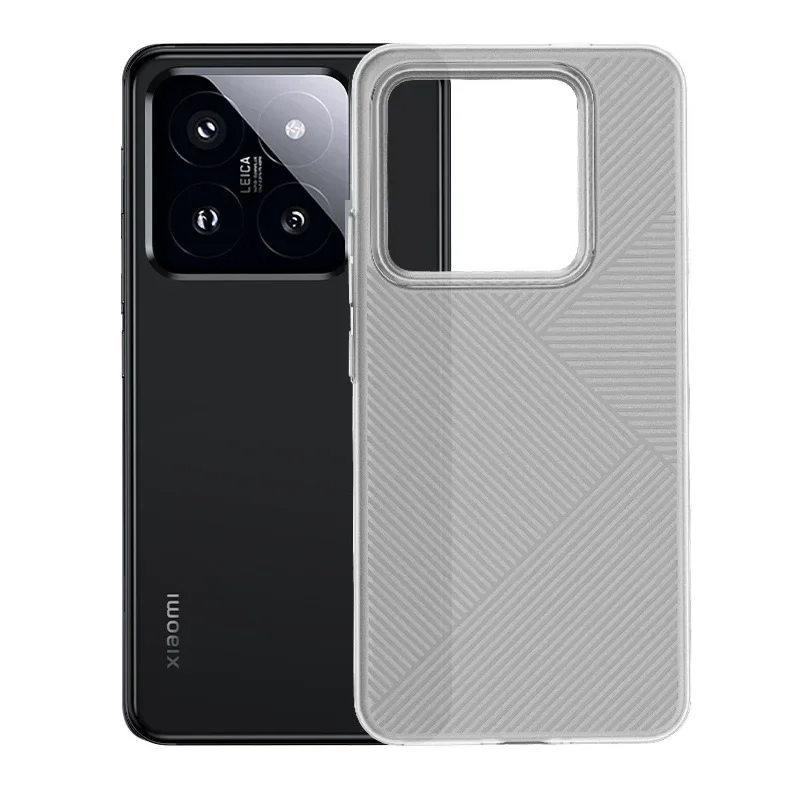 Geometric Matte Clear Stripe Slim Silicone Phone Case - Simple & Stylish Bumper Design