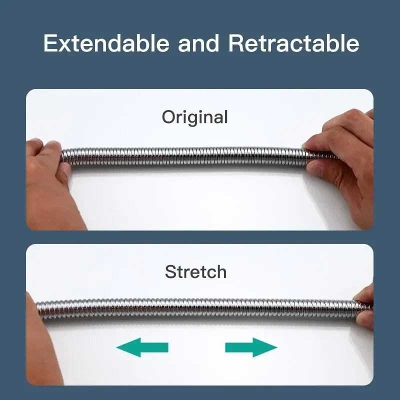 1pcs 1.5M Shower Hose, Upgrade Stainless Steel Shower Tube, Anti-Kink and Leak-Proof, High Pressure Resistance, Universal G 1/2 6