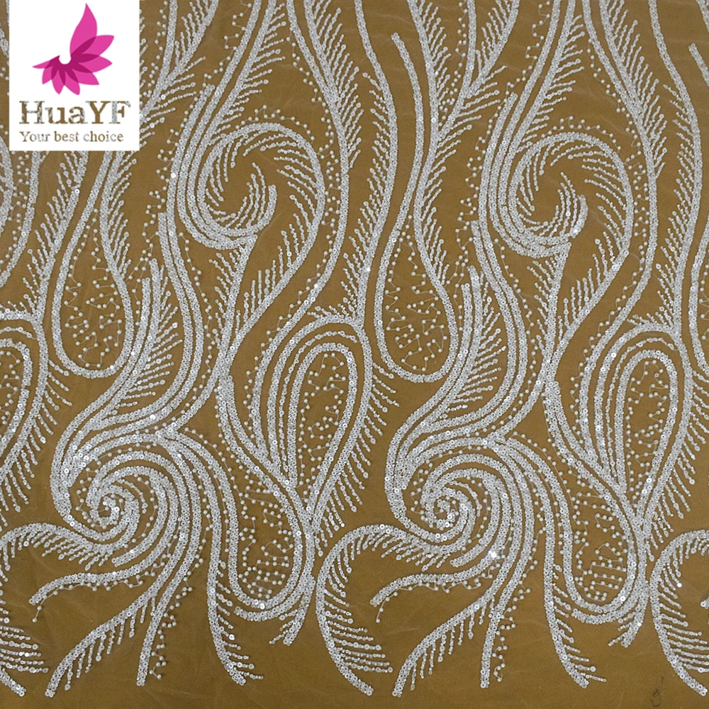 

Новый стиль, цветочные сетчатые бусины, французское кружевное платье, свадебное платье для невесты или подружки невесты, материал «сделай сам» 5 ярдов HY1988