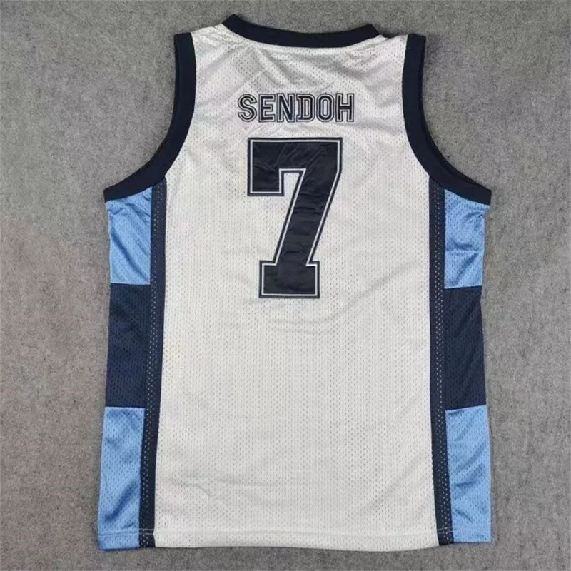 

Anime Shohoku Jersey Ling Nan South High School Cosplay Basketball Team Sendoh Akira White Blue Jersey Shirt Sports Wear Uniform