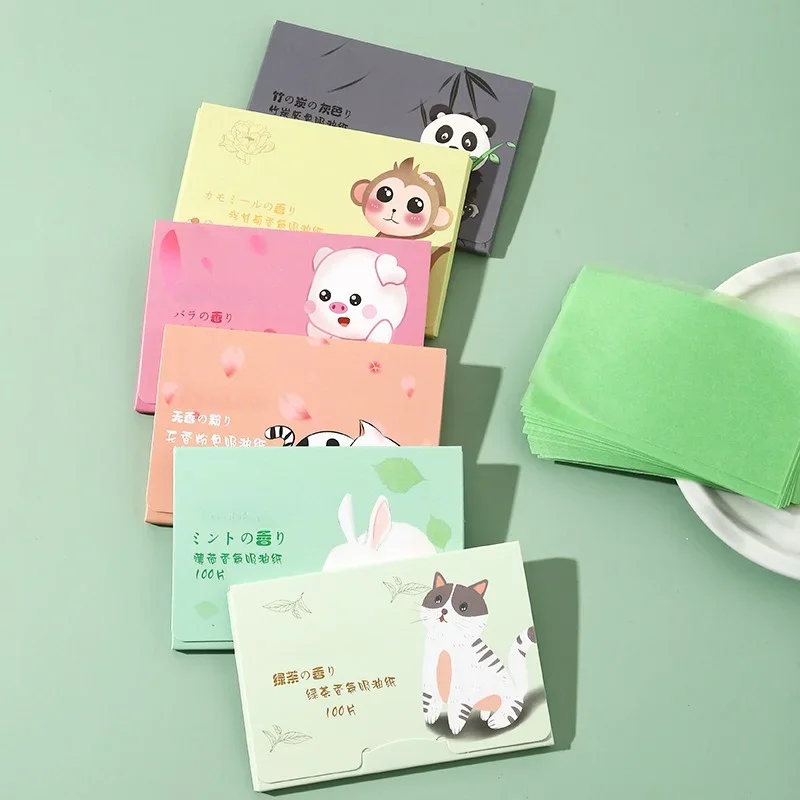 100pcs Green Tea Oil Control Blotting Paper