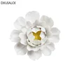 Handmade ceramic flowers wall decor Creative living room 3D pendant Wall decor with TV background Home decoration accessories 5