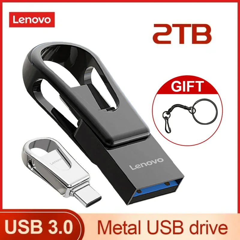 Lenovo Usb Flash Drive 2Tb Otg Metal Usb 3.0 Pen Drive 1Tb 512Gb Tipo C Pendrive Ad Alta Velocità Mini Flash Drive Usb Memory Stick