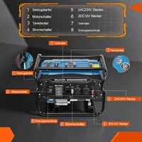 Générateur à essence à inverseur BS2500 2200W, moteur 4 temps 7,0 CV, avec prise 230V pour le camping et les camping-cars 5
