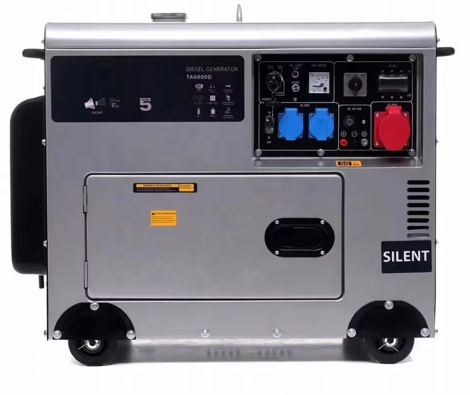 Super Silent 8KW 6KW 5KW Diesel Generator with All Copper 12V Electric Start 220V/400V/380V/110V 1500rpm 50/60Hz Silent ATS