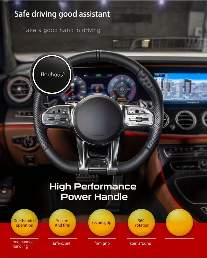Universal Auto Drehen Lenkrad Booster Power Griff Zubehör 360-Grad-Drehung Lenkrad Knopf Ball arbeitssparend – Detail 3