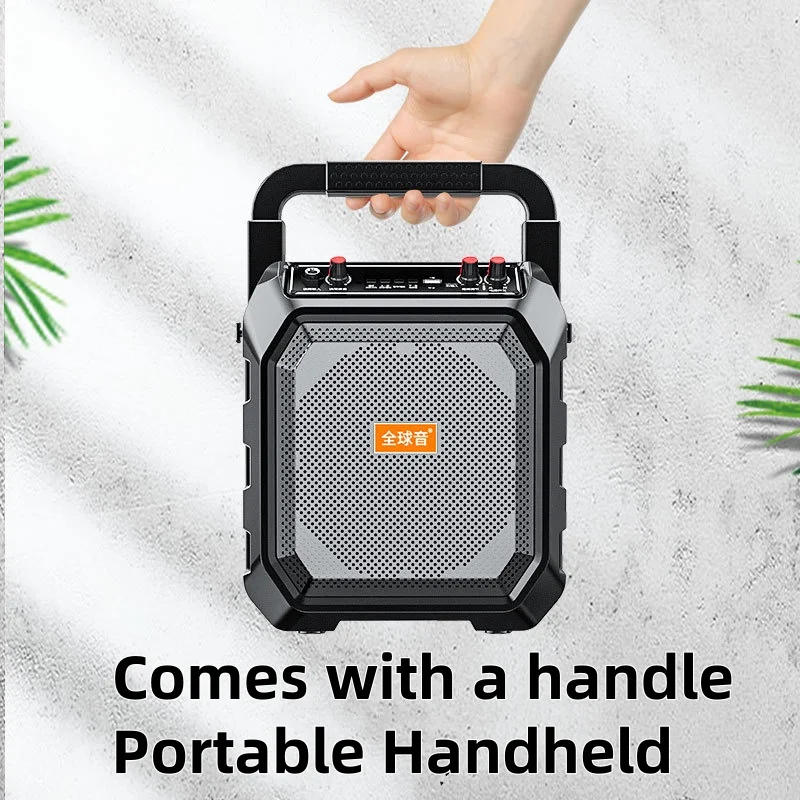 Outdoor square dance handheld caixa de som Bluetooth speaker, karaoke charging portable speaker FM Radio oudspeaker microphone 4