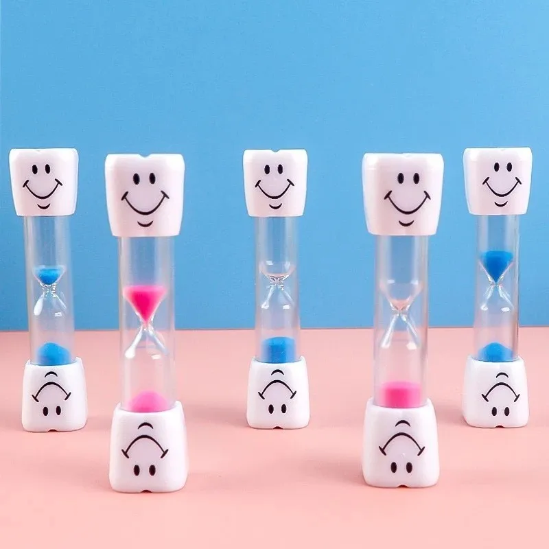 Smiling Face Tooth Brushing Hourglass 3 Minute Dental Sand Time Meter Sandglass Hourglass for Children Kids Gift Decoration Home