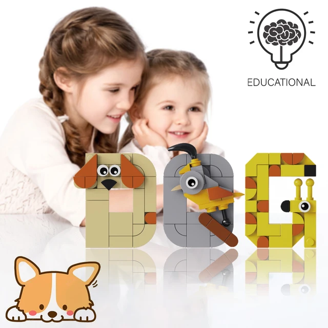 965pcs Alphabet Lore Building Blocks 26 Letter A-z Model Bricks For  Children Educational Toy Kids Gifts - Blocks - AliExpress
