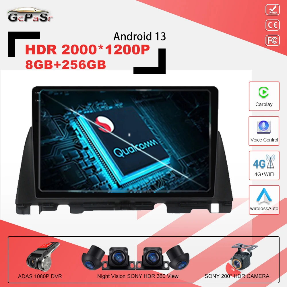 

Qualcomm Snapdragon For Kia Optima 4 JF 2015- 2020 Car Radio Multimedia Video Player Navigation stereo GPS Android13 No 2din dvd