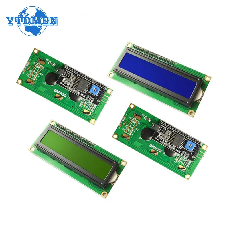 

ЖК-модуль 16x2 IIC/I2C PCF8574 ЖК-дисплей 1602 экран, символьный ЖК-дисплей синий/зеленый черный свет 5 В для Arduino MAEG2560 жк дисплей