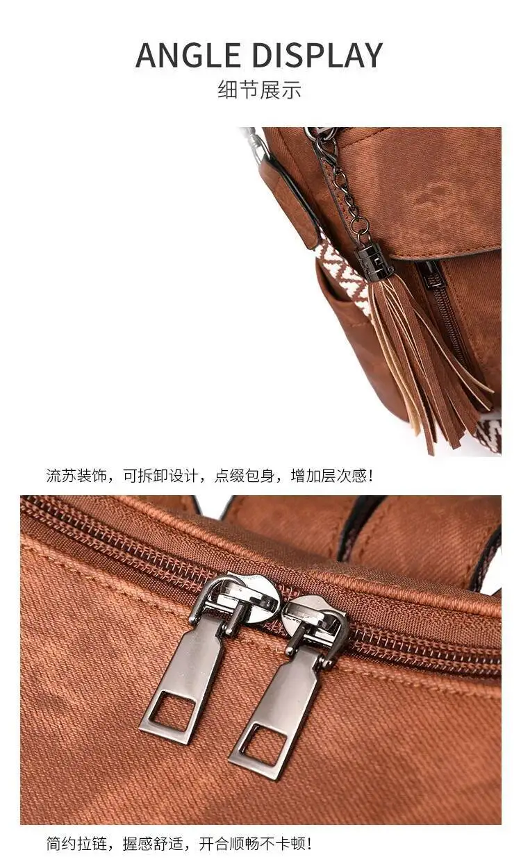 Heißer Verkauf Luxus frauen Rucksack Multifunktionale Schichten Doppel Schulter Taschen Luxus Gute Qualität Frühling Trend PU frauen Tasche – Detail 25
