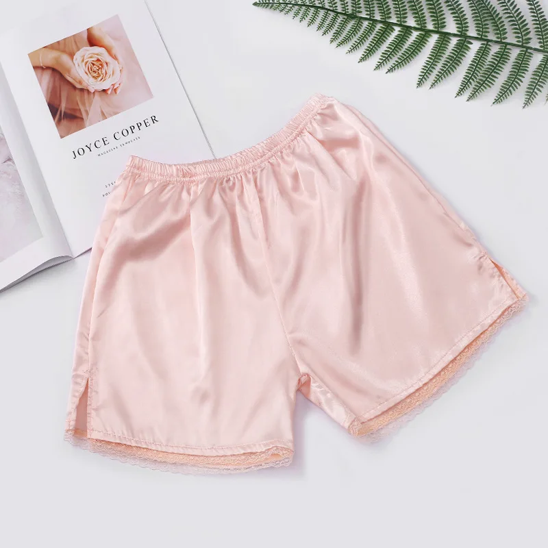 Tanie Lace Shorts Ice Silk Satin Comfortable Safety Pants for Women Daily Home sklep