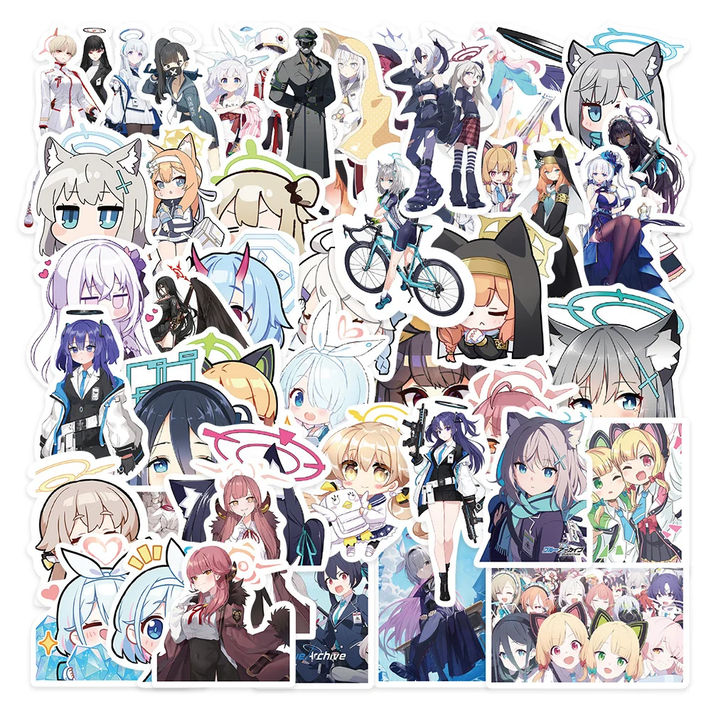 

10/30/50PCS New INS Anime Blue File Cartoon Personality Creative Luggage Table Car Chair Decoration Waterproof Sticker Wholesale