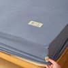 Cotton Fitted Sheet with Elastic Band Anti-Slip Mattress Cover for Single Double Queen King Bed Adjustable Plain Fitted Bedsheet 2