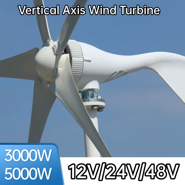 เครื่องกําเนิดไฟฟ้ากังหันลม 3000W 5000W พร้อม PWM Charge Controller Windmill RV Yacht ฟาร์มเครื่องกําเนิดไฟฟ้าลมขนาดเล็ก Home ใช้ระบบ 1