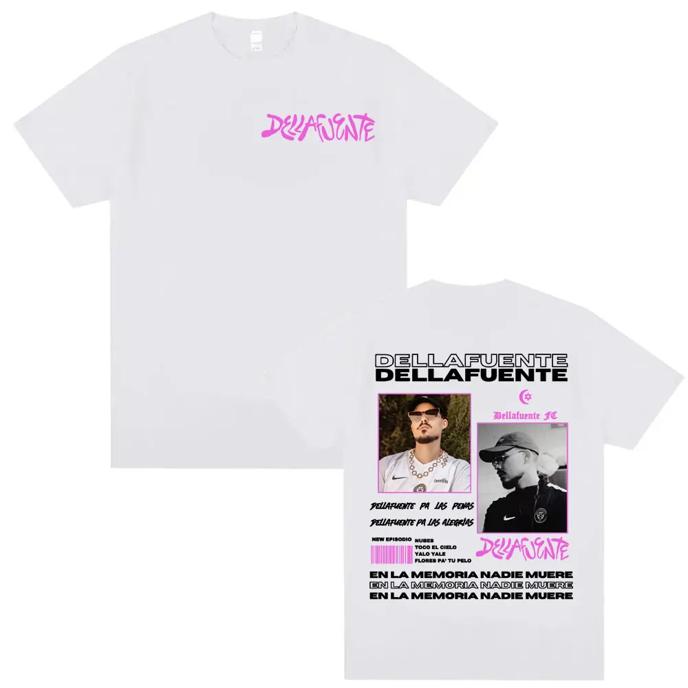 Rapper Dellafuente Tour Cover Graphic T Shirts Men's Clothing Harajuku Hip Hop Punk Oversized T Shirt Casual 100% Cotton T-shirt 4
