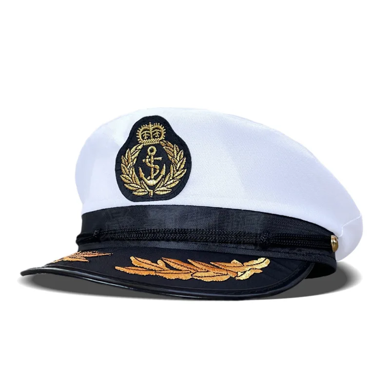 

Men Women Flat Top Military Hats Men Flat Top Hats Military Hats Vintage Officer Admiral Wheat Cosplay Adult Hats Free Shipping