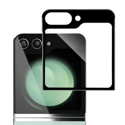 Enhanced Back Protective Glass Case with Tempered Glass Screen Protector - 3Pcs (For Z Flip 5)