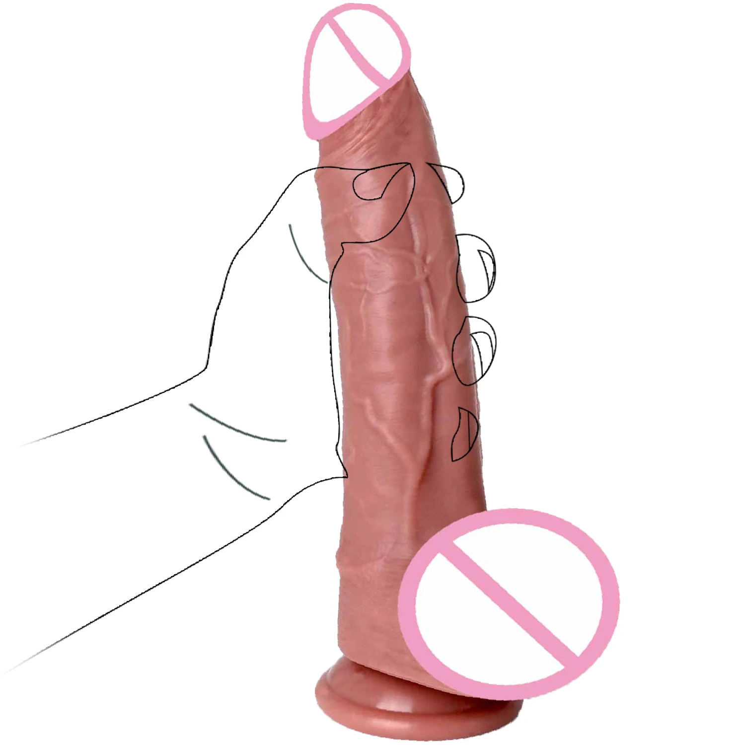 Big Penis Realistic Dildo Double Penetration Thick Huge Anal Plug Soft Vagina Masturbator Fake Dick Sexy Adult Sex Toy for Women