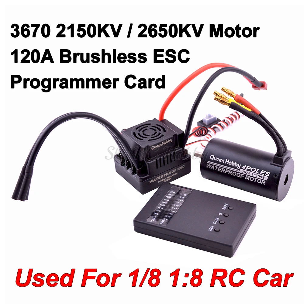 3670 2150KV 2650KV Brushless Motor + 120A S 120A ESC con 5.8V + 3A BEC ...