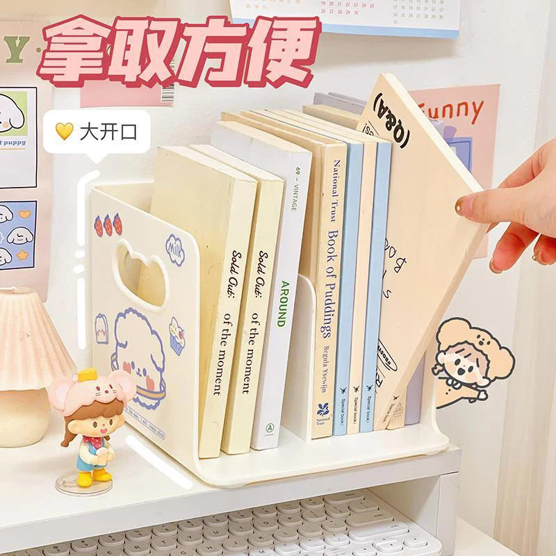 Thickened And Cute Magazine Storage And Organization Shelf Desktop Bookshelf Dust-Proof Storage Book Box For Writer Students