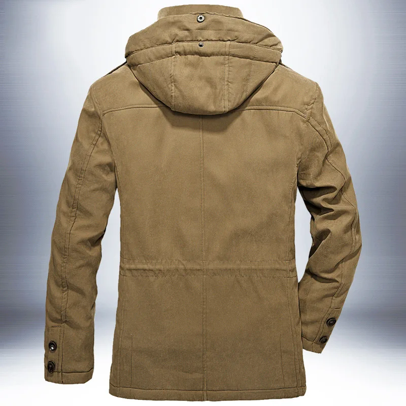 parkas Outdoor Windbreaker Winter Jacket Men Thick Warm Mens Parkas Quality Cashmere Liner Detachable 2 in 1 Multi-pocket Coats 4