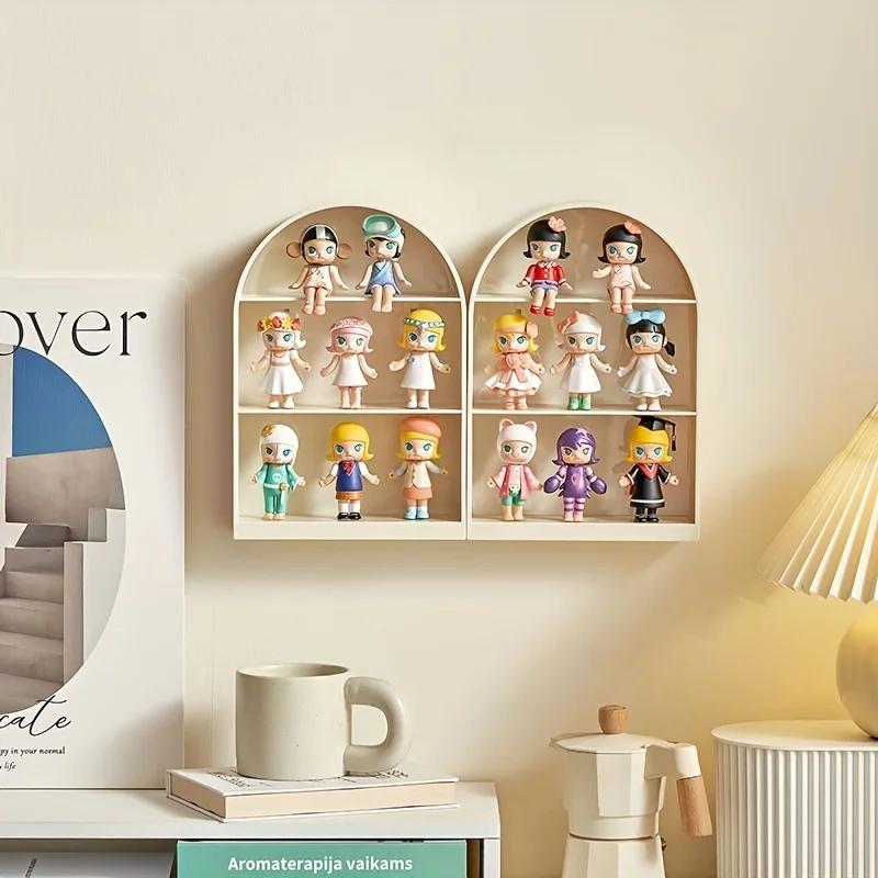 Acrylic Display Case Doll Hand Puppet Display Rack Wall Mounted Organizer