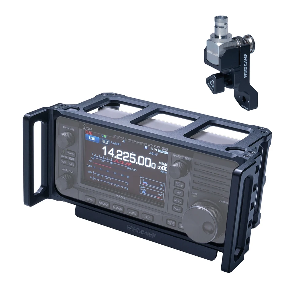 WINDCAMP-ARK-705 shield + bnc RC-2クイックリリースアンテナサポート