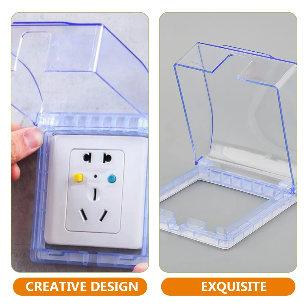 소켓 보호대 전기 콘센트 커버, 비바람에 견디는 콘센트 커버, 무료 설치, 자체 접착, 2 개
