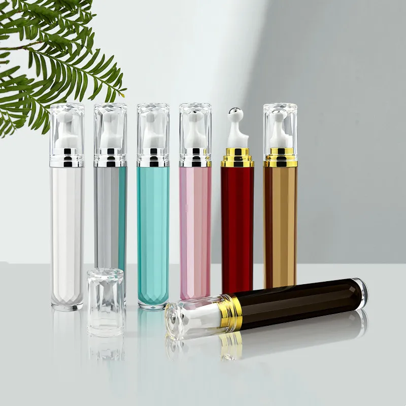 10-30pcs Empty 15ml 20ml Essential Oil Bottle Roll-on Stainless Steel Roller Ball Massage Eye Cream Acrylic Cosmetic Container