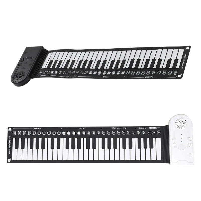 

Portable 49 Key Roll up Piano Musical Instrument Foldable Portable Electronic Piano Keyboard for Beginners Durable 55KD