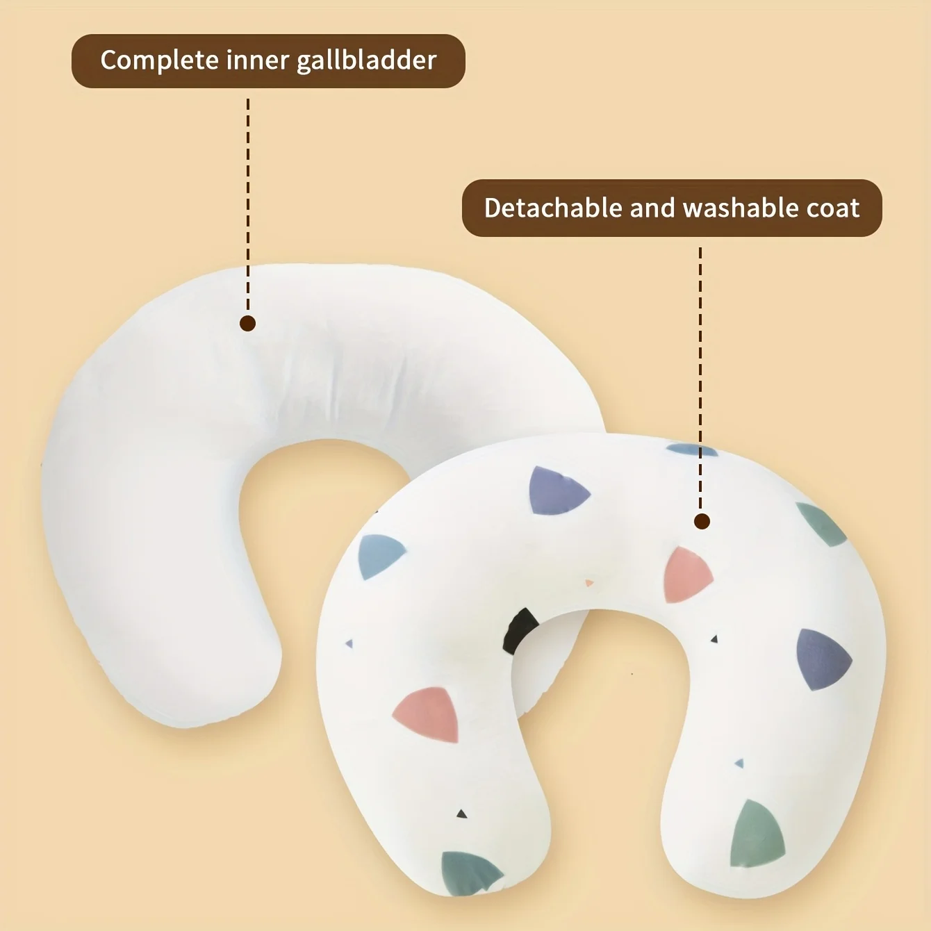 Ergonomic Nursing Pillow Removable Pillowcase Breathable Stylish Print Breastfeeding Moms nursing pillow