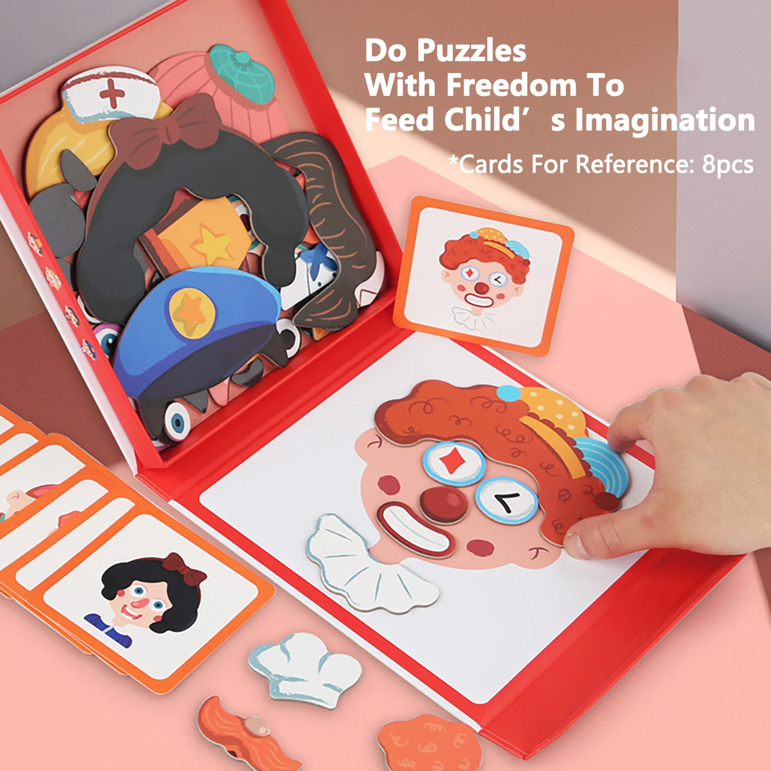 Multi-style Wooden Magnetic Costume Puzzle For 3+ Year Old Kids, Montessori Toys For Children, Educational Gift For Boys & Girls 2