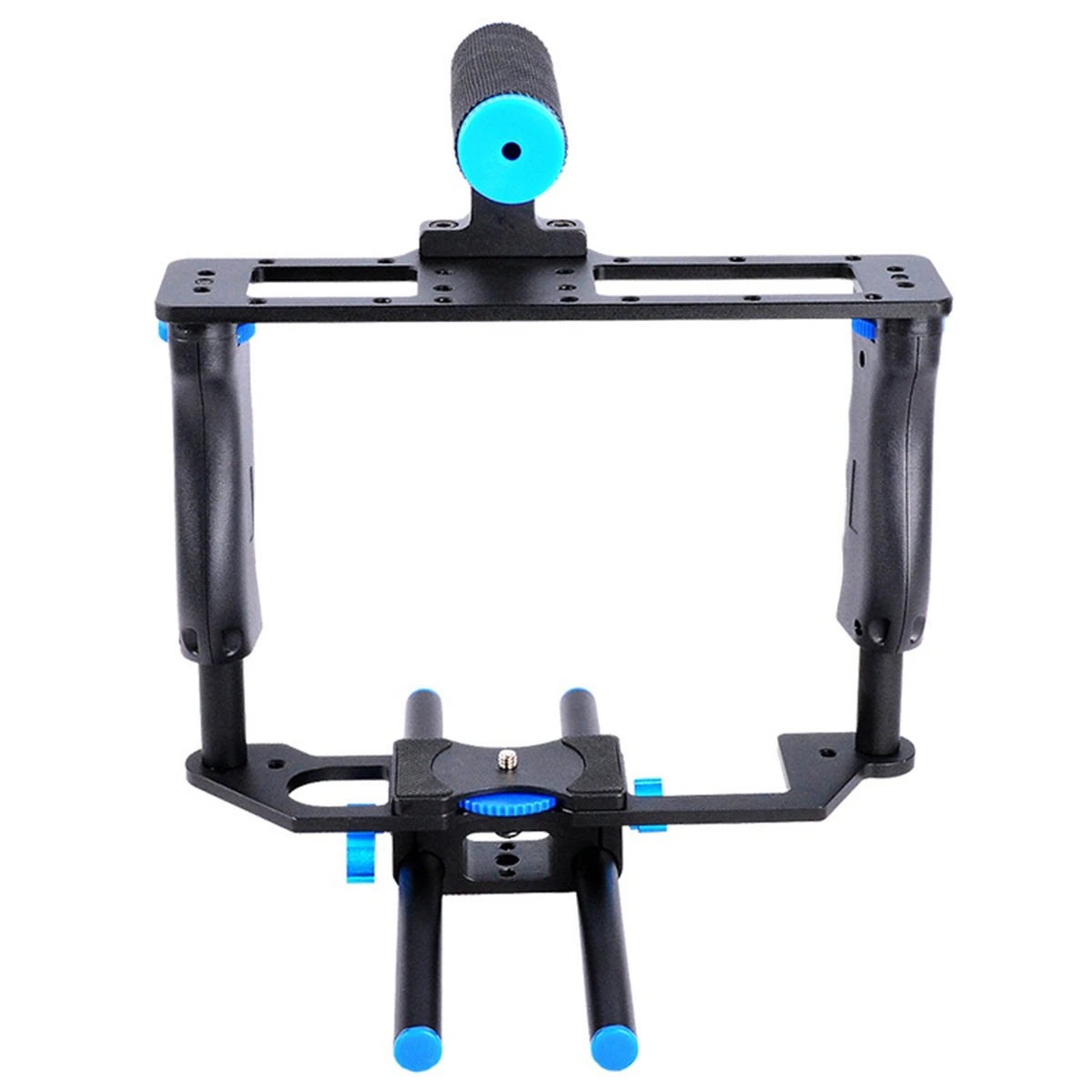 상단 핸들 그립이 있는 C2 DSLR 카메라 마운트, 사진 스튜디오 키트, 토끼 케이지 스태빌라이저 카메라 케이지,  A7 A7R 용
