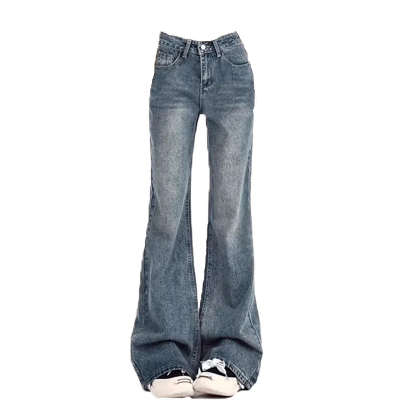 Ladies Jeans Flare Trousers Leisure Slimming Vintage Inspired Autumn High Waist Bell Women's Pants Flared Jeans Jeans Y2k_voghion.com