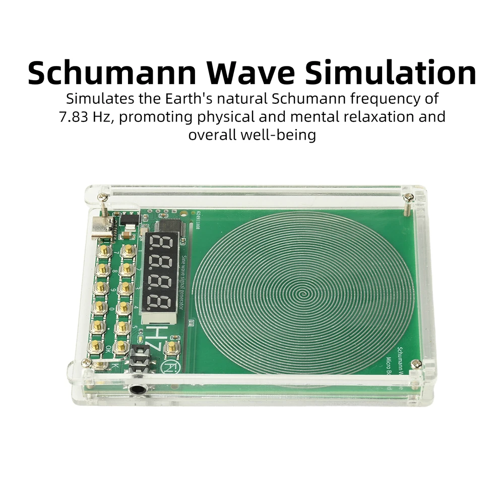 Generatore di Onde Schumann DC 5V 0.01Hz~100000Hz a Frequenza Regolabile 7.83HZ, Generatore di Segnale a Onda Sinusoidale con Operazione a Pulsante e Connessione Type-C - Image 6