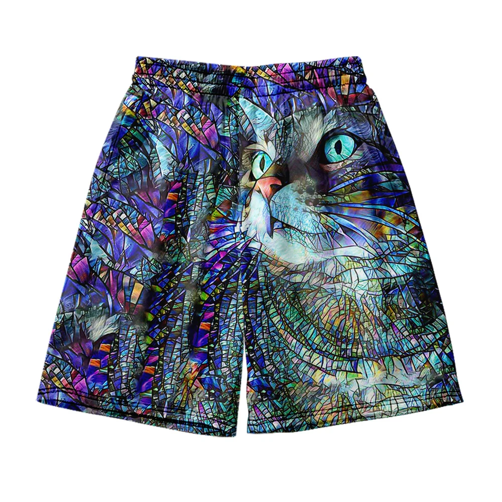 

Пляжные шорты Мужская и женская одежда 3D цифровая печать повседневные шорты модные трендовые штаны для пар 17